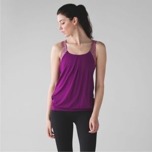 Lululemon Women's Nouveau Limits Tank Top in Miss Mosaic Peach Fuzz Regal Plum 4